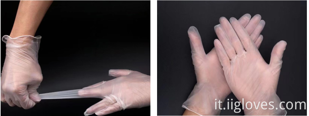 Vendite dirette di fabbrica a buon mercato tatuaggi blu guanti in vinile pvc guanti in vinile per pulizia di lavaggio domestico